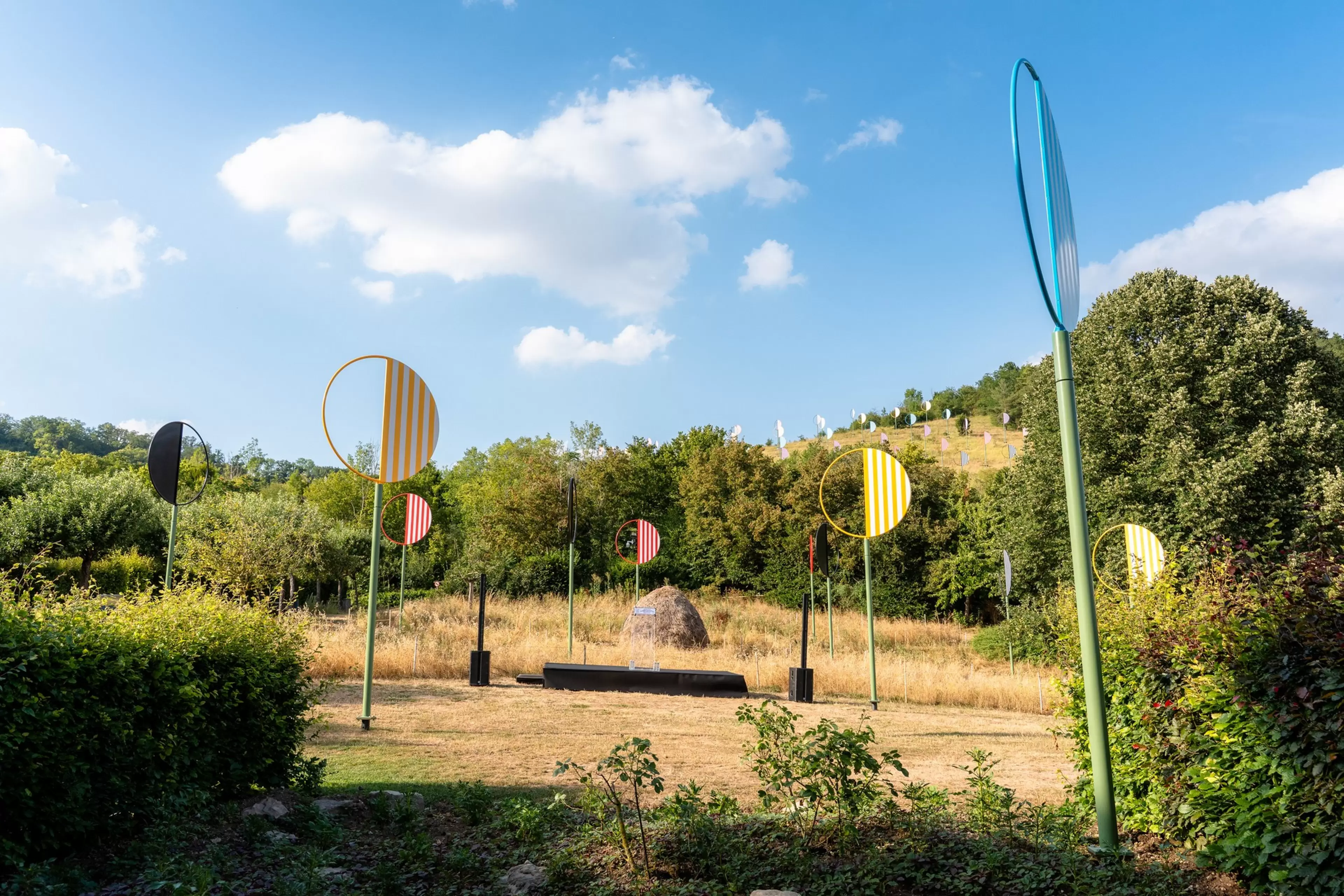 Daniel Buren 'Plantations, travaux in situ' at Musée des impressionnismes de Giverny, France