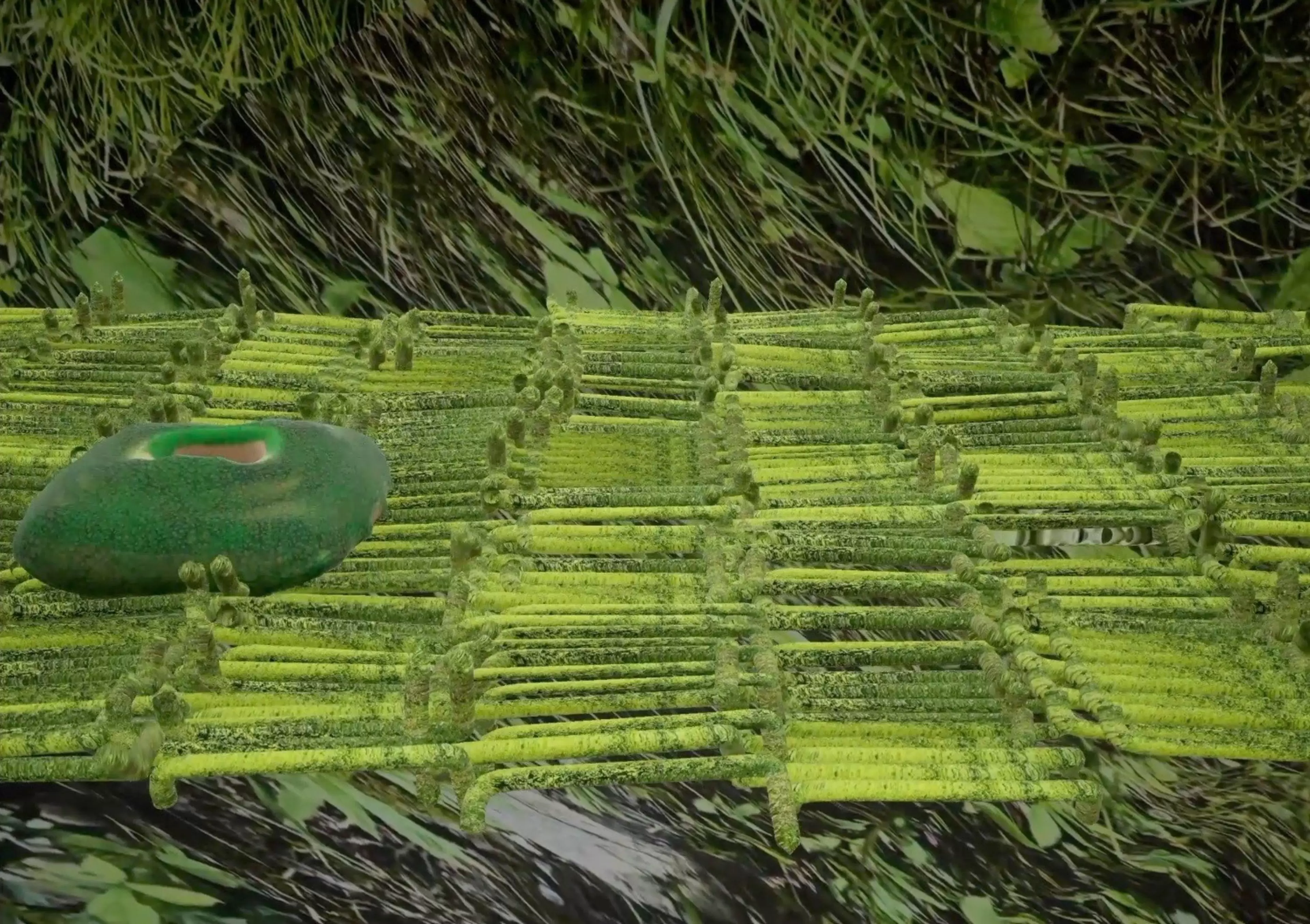 Tishan Hsu green photographic screen work