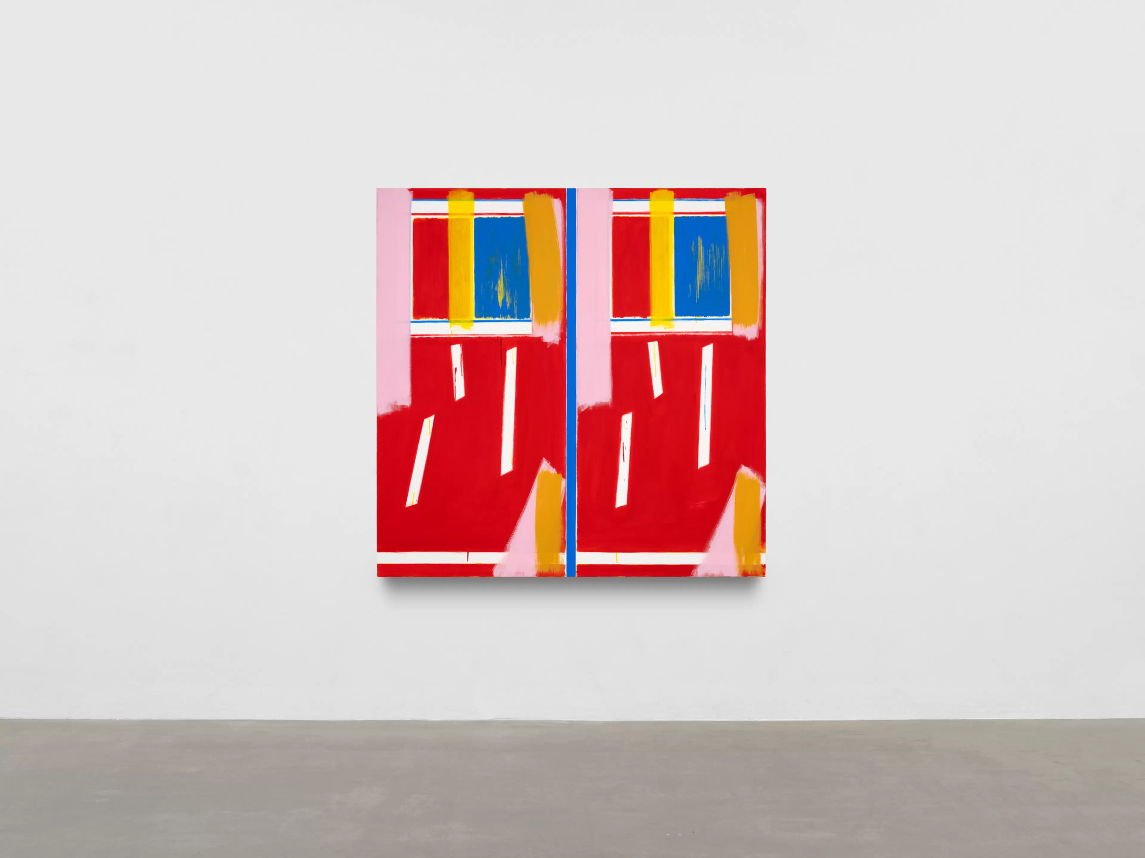 Bernard Piffaretti Red Abstract Painting