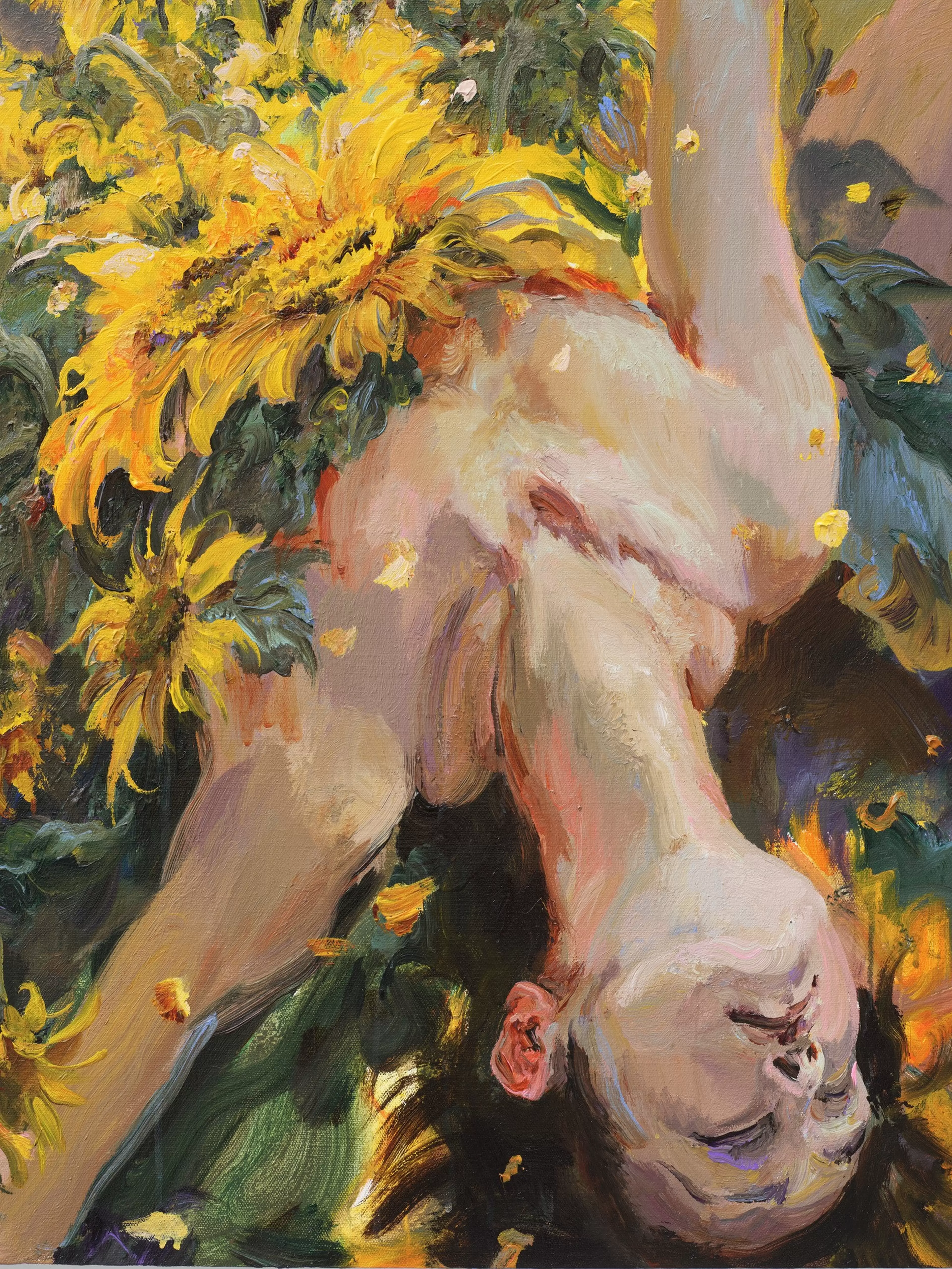 Detail of Yu Hong, Unbound, 2025. Acrylic on canvas.