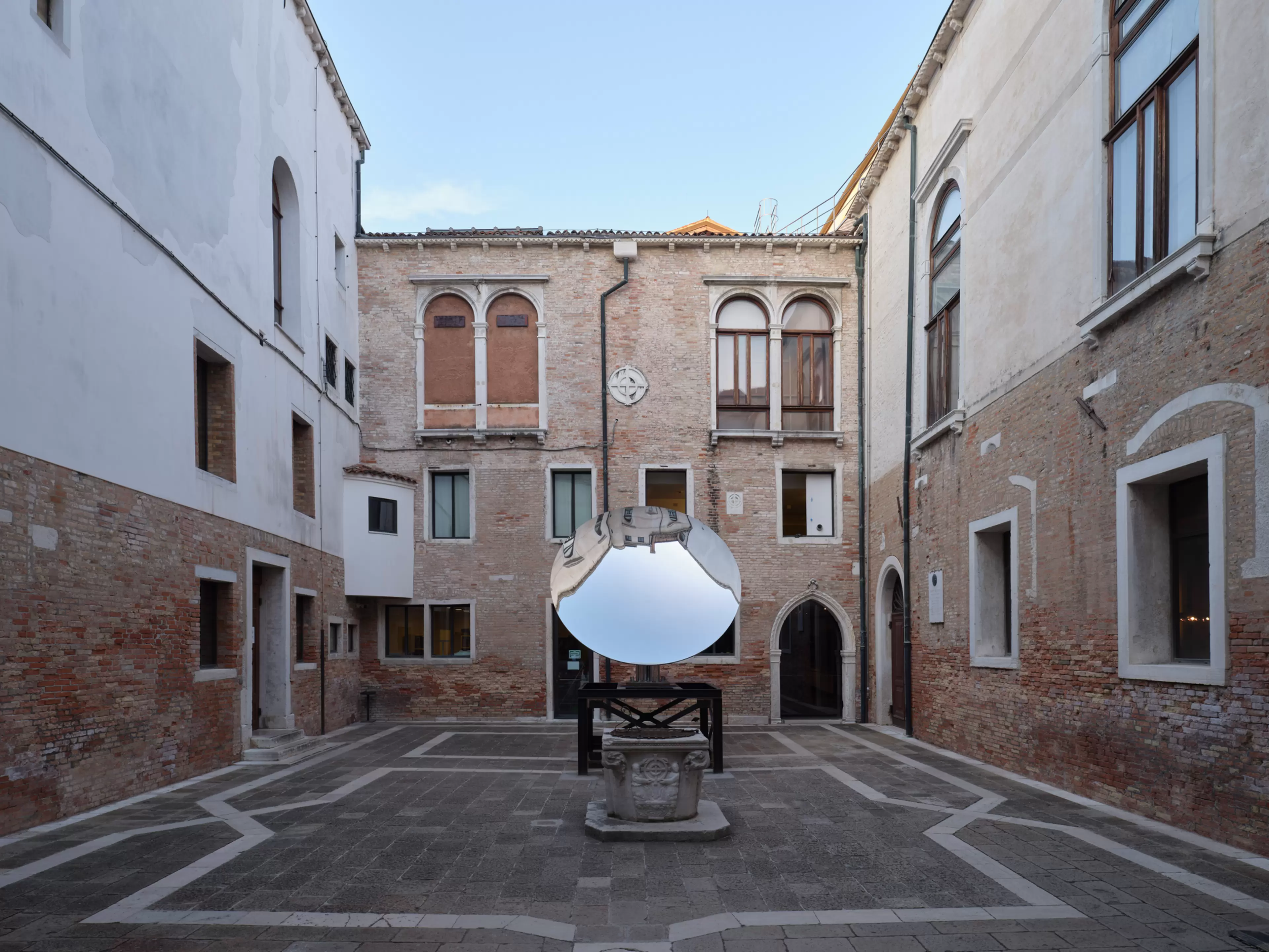Sky Mirror by Anish Kapoor, at Gallerie della Accademia, Venice Biennale, 2022