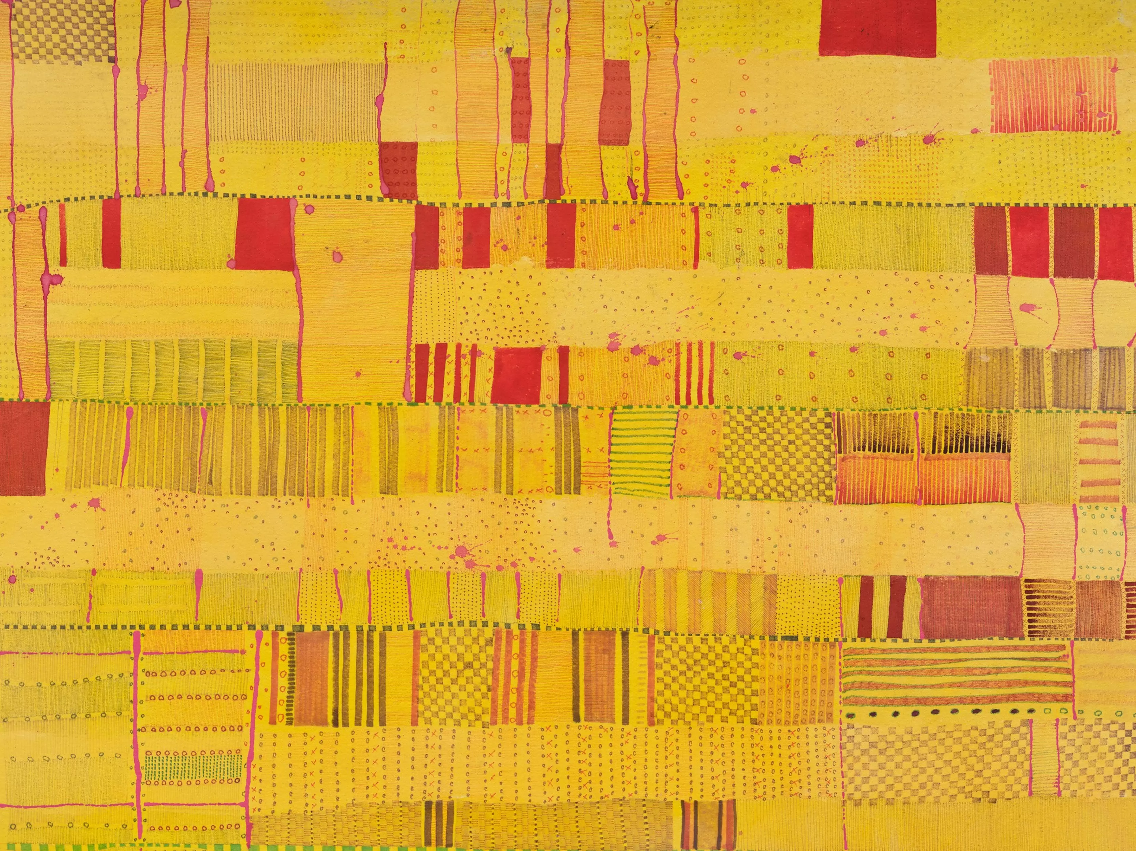 Huguette Caland Yellow Tapestry Work 