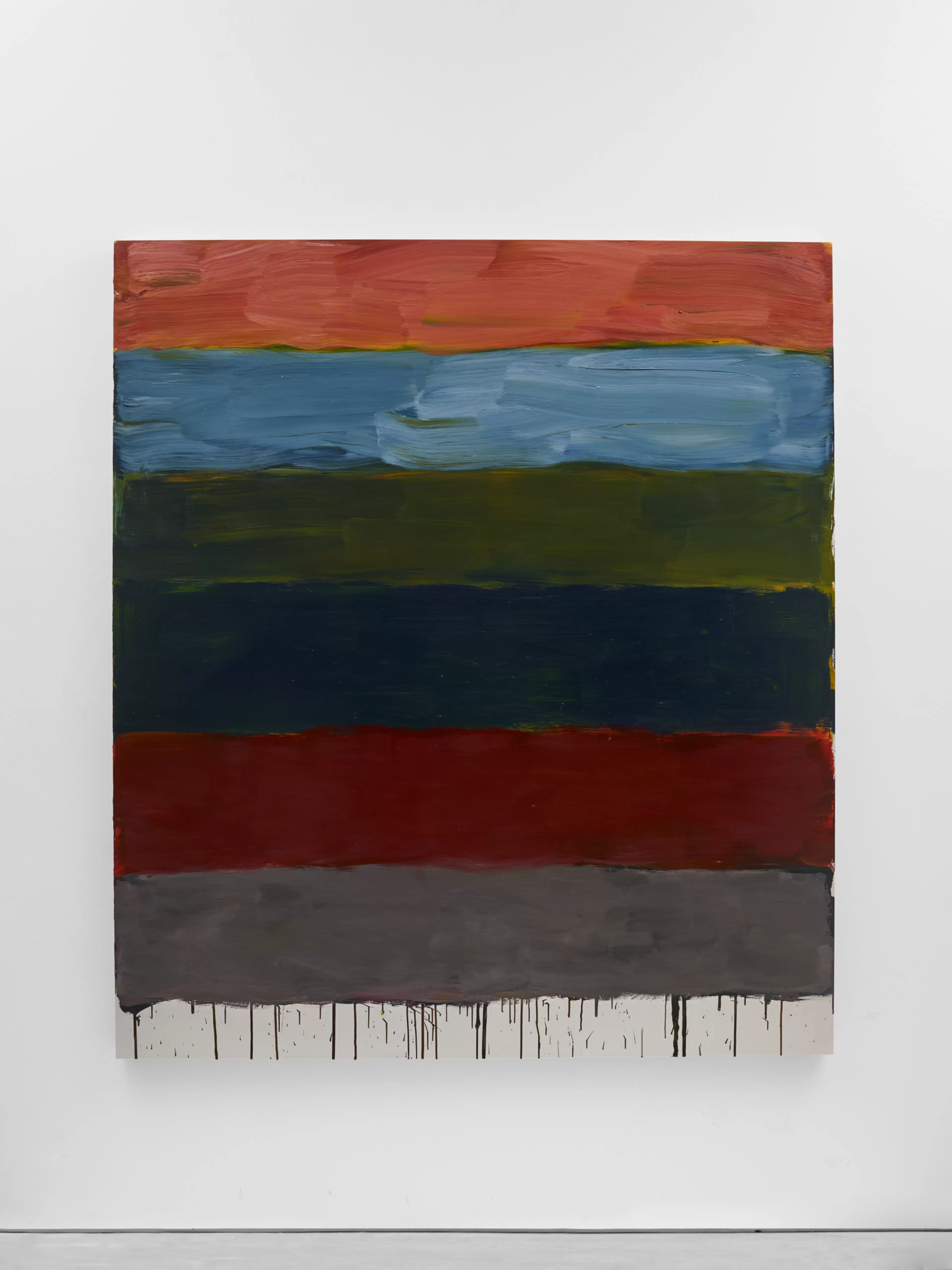 Landline Dark Red, 7.26.24 by Sean Scully