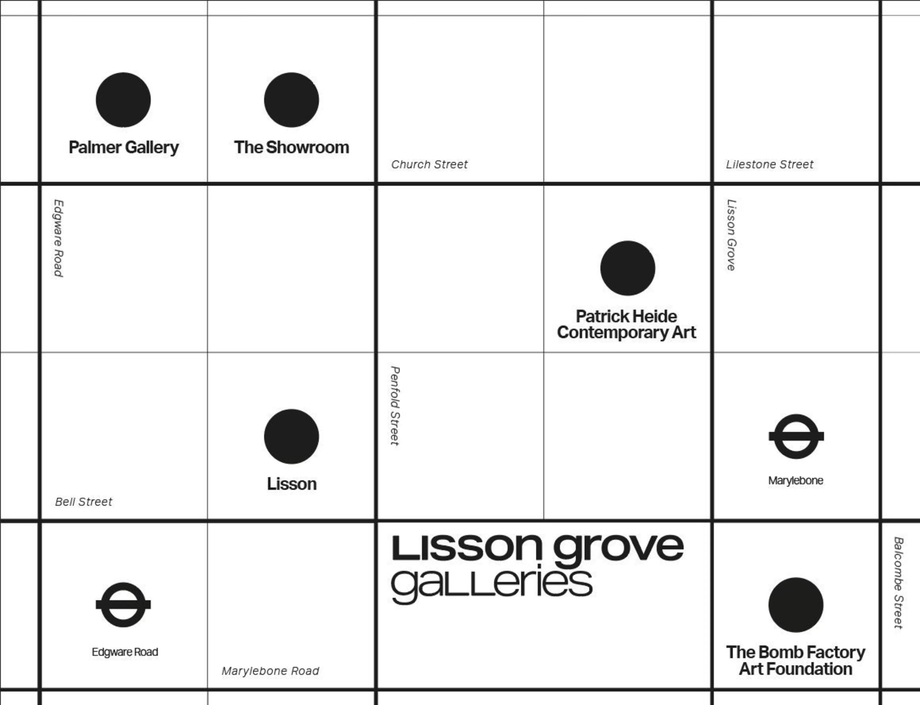 Lisson Grove Galleries Map
